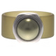 Ring Belt Kautschuk Silber plated . Perle Li. Green Gr.58