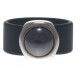 Ring Belt Kautschuk Silber plated . Perle Black Pearl Gr.54