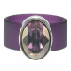 Ring Belt Kautschuk Silber plated . Crystal Lilac Shadow Gr.56