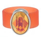 Ring Belt Kautschuk Silber plated . Crystal Astral Pink Gr.54
