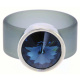 Ring Belt Kautschuk Silber plated . Crystal Montana Gr.54