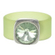 Ring Belt Kautschuk Silber plated . Crystal Chrysolite Gr.56
