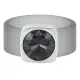 Ring Belt Kautschuk Silber plated . Crystal Black Diamond Gr.54