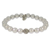 Armband Pave . Perle Lt. Grey . Pave Kugel Black Diamond