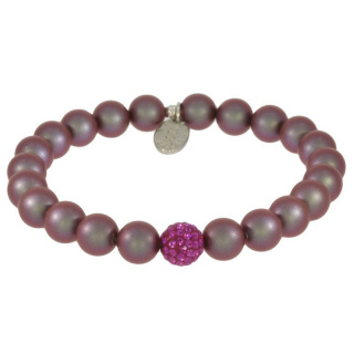 Armband Pave Swarovski® Swaro Pearl Iridescent Red . Pave...