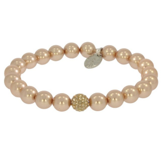 Armband Pave . Perle Roesgold . Pave Kugel Golden Shadow