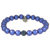 Armband Pave . Perle Iridescent Dark Blue . Pave Kugel...