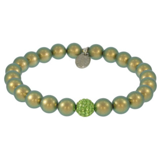 Armband Pave . Perle Iris Green . Pave Kugel Peridot