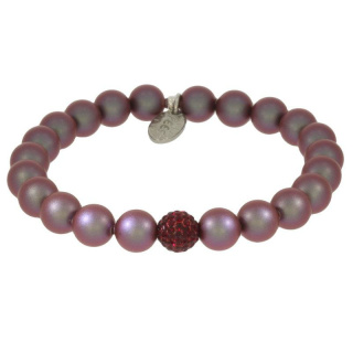 Armband Pave Swarovski® Swaro Pearl Iridescent Red . Pave...