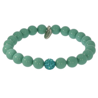 Armband Pave . Perle Jade . Pave Kugel Blue Zircon