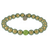 Armband Pave . Perle Iris Green . Pave Kugel Peridot