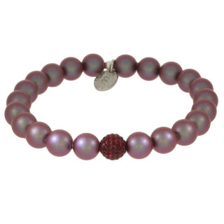Armband Pave . Perle Iridescent Red . Pave Kugel Siam