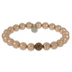 Armband Pave . Perle Rosegold . Pave Kugel Smoked Topaz
