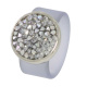 Ring Caviar Kautschuk Silber plated . Crystal Comet Argent Light