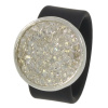 Ring Caviar Kautschuk Silber plated . Crystal Crystal GR60