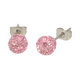 Ohrstecker Pave . Pave Kugel Lt. Rose