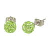Ohrstecker Pave . Pave Kugel Peridot
