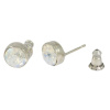 Ohrstecker Basics Silber plated . Crystal Moonlight . 6mm