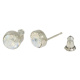 Ohrstecker Basics Silber plated . Crystal Moonlight . 6mm