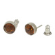 Ohrstecker Basics Silber plated . Crystal Smoked Topaz . 6mm