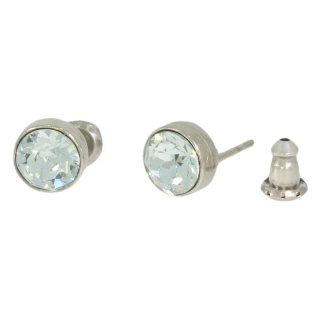 Ohrstecker Basics Silber plated . Crystal Lt. Azore . 6mm