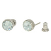 Ohrstecker Basics Silber plated . Crystal Lt. Azore . 6mm