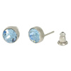 Ohrstecker Basics Silber plated . Crystal Aquamarine . 6mm