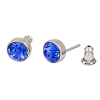 Ohrstecker Basics Silber plated . Crystal Saphire . 6mm