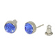 Ohrstecker Basics Silber plated . Crystal Saphire . 6mm