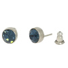 Ohrstecker Basics Silber plated . Crystal Montana . 6mm