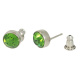 Ohrstecker Basics Silber plated . Crystal Fern Green . 6mm