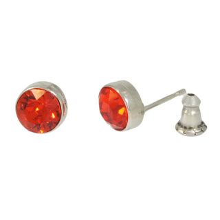 Ohrstecker Basics Silber plated . Crystal Hyazinth . 6mm