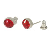 Ohrstecker Basics Silber plated . Crystal Lt. Siam . 6mm
