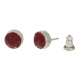 Ohrstecker Basics Silber plated . Crystal Siam . 6mm