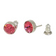 Ohrstecker Basics Silber plated . Crystal Indian Pink . 6mm