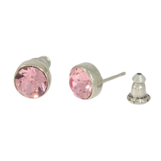Ohrstecker Basics Silber plated . Crystal Lt. Rose