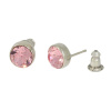 Ohrstecker Basics Silber plated . Crystal Lt. Rose . 6mm