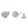 Ohrstecker Basics Silber plated . Crystal Violet . 6mm