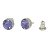 Ohrstecker Basics Silber plated . Crystal Tanzanite . 6mm