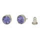 Ohrstecker Basics Silber plated . Crystal Tanzanite . 6mm