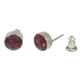 Ohrstecker Basics Silber plated . Crystal Amethyst