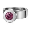 Ring Change Edelstahl . Crystal Dark Red