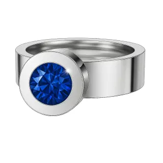 Ring Change Edelstahl . Crystal Saphire