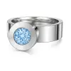 Ring Change Edelstahl . Crystal Saphire