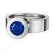 Ring Change Edelstahl . Crystal Saphire