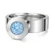 Ring Change Edelstahl . Crystal Saphire