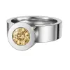Ring Change Edelstahl . Crystal Jet Hematite