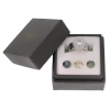 Ring Change Edelstahl . Crystal Jet Hematite