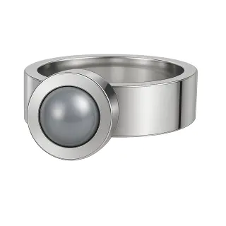 Ring Change Edelstahl . Perle Light Grey GR58