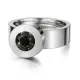 Ring Change Edelstahl . Crystal Jet Hematite RG54